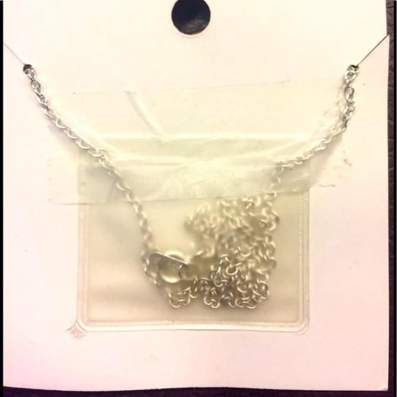 Silver Plated CZ Heart Necklace - Picture 3 of 4